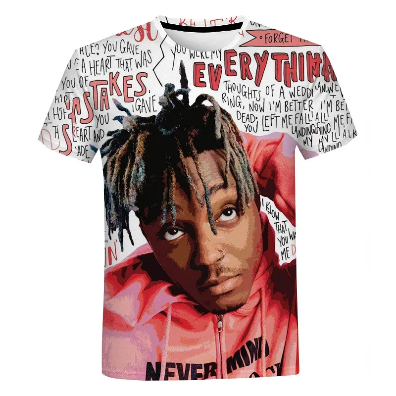 Summer Hip Hop Artist Rapper Rock T-shirt Street Wear Breathable Crewneck T-shirt Oversized Top