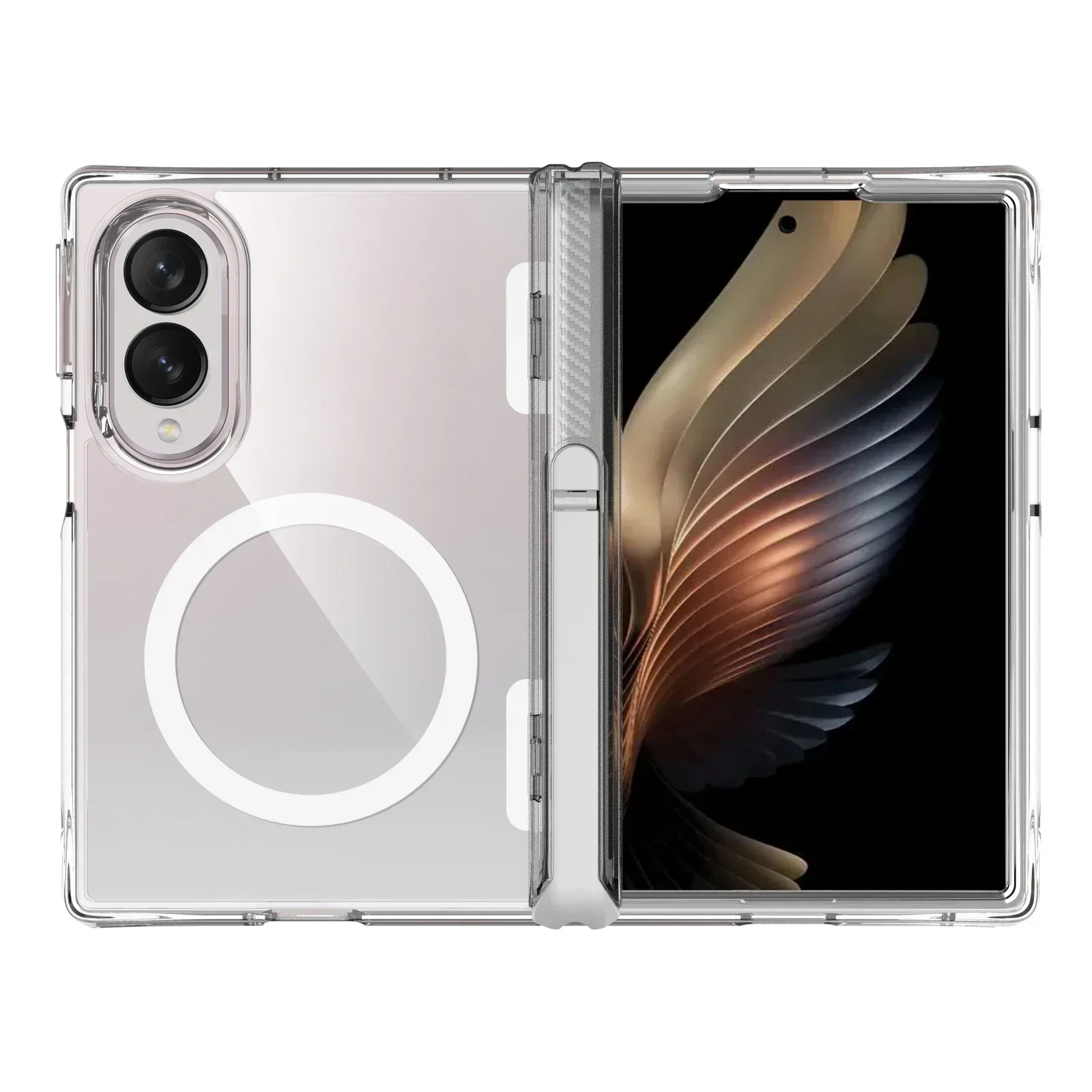 Fold8 Seitenscharnier Unsichtbare Halterung Transparente Handyhülle für Samsung Galaxy Z Fold 8 Ultra Verstärkter Eckenschutz – Detail 8