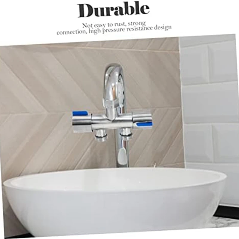 2Pcs Faucet Shunt Outdoor Hose Outdoor Plug Adapter Water Hose Connector Hose Splitter Two Way Tap Splitter Machine