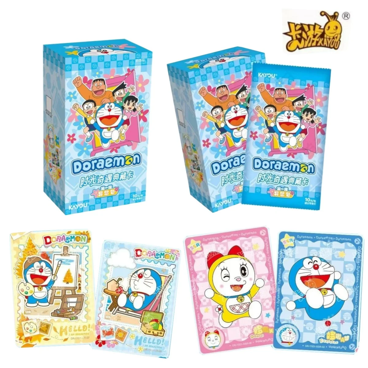 KAYOU Genuine Doraemon Time Adventure Collection Card Fantasia Pack Vol.1 Anime Peripheral Collection Childhood Gift for Fans