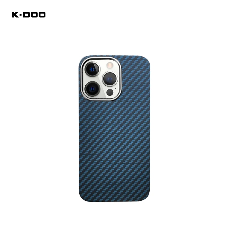 Imagem -04 - Kzdoo Capa Protetora Luxuosa Kevlar Case de Fibra de Carga sem Fio Caixa de Telefone para Iphone 15 14 13 12 Pro Max 13 Mini