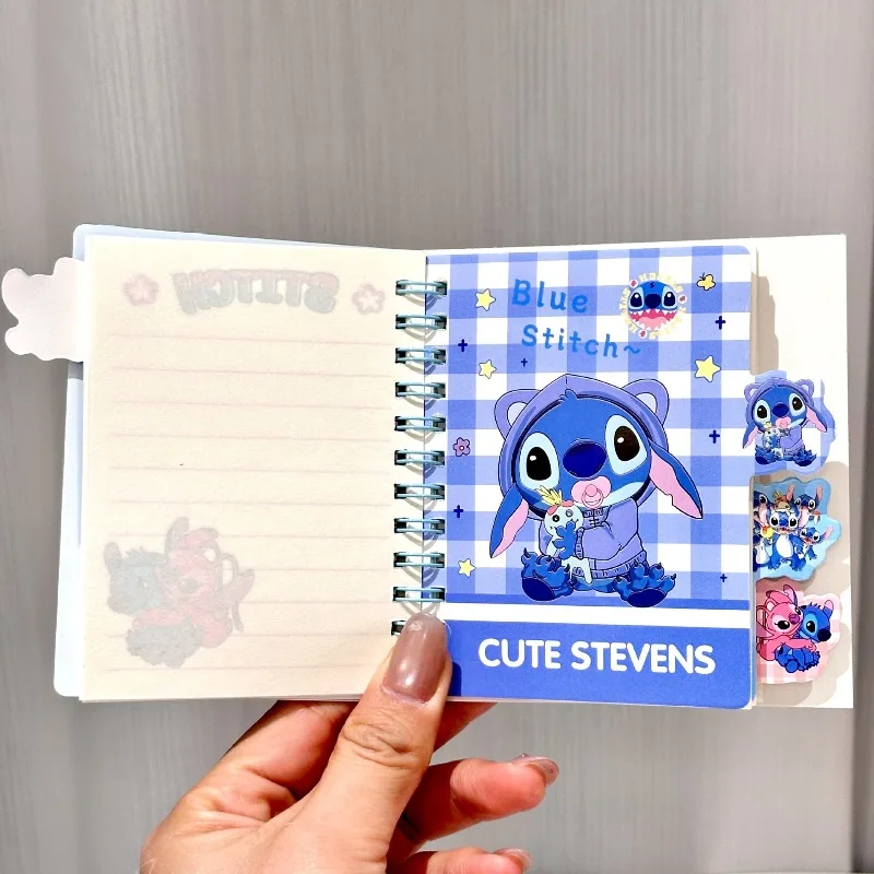 A7 ديزني غرزة أجهزة الكمبيوتر المحمولة جاذبية للغاية الكرتون الملاك فلاش الليزر لفائف كتاب المحمولة مذكرات الطالب القرطاسية هدايا الطفل #2