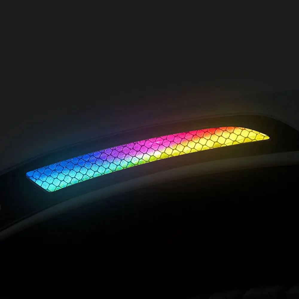 شرائط ملصق سيارة درابزين ، ألياف الكربون ، عاكسة ، عجلة ، الحاجب ، المضادة للتصادم ، العالمي ، 2 قطعة #2