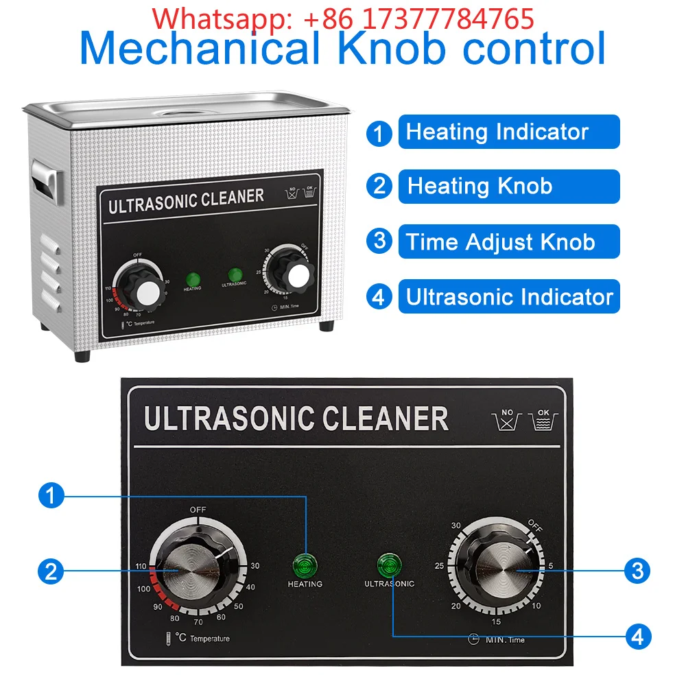 with Heater Timer Ultrasonic Bath Cleaning Lab Tools Metal Parts Carburetor Brass Auto Engine Parts 4.5L 180w Ultrasonic Cleaner