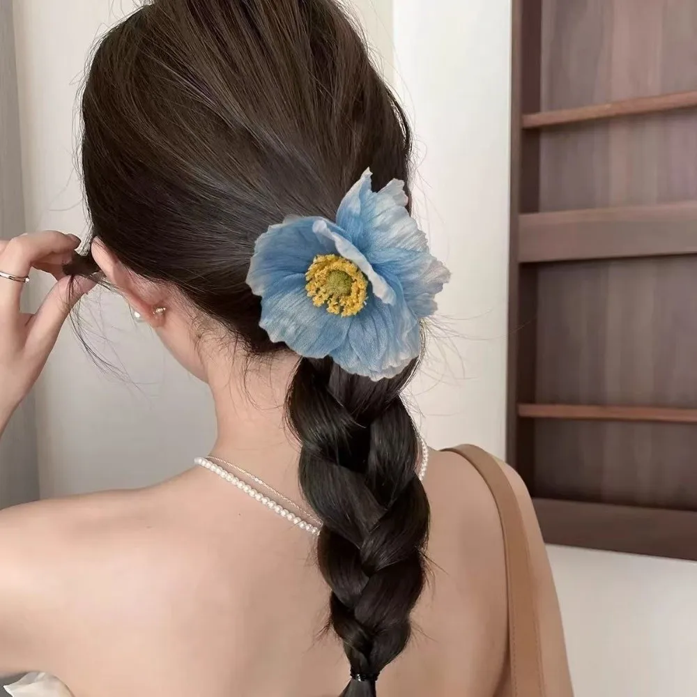 

Sweet Bohemia Simulated Flowers Rubber Band Artificial Flower Gifts Hair Ring Elastic Hair Rubber Band Beach