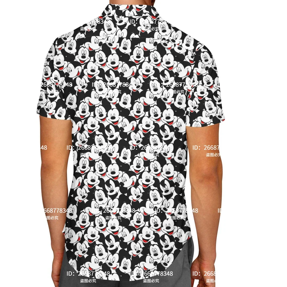 Many Faces of Mickey Mouse Men's Hawaiian shirt Disney Inspired Men's Button Down Short Sleeve Shirt Mickey Hawaiian shirt