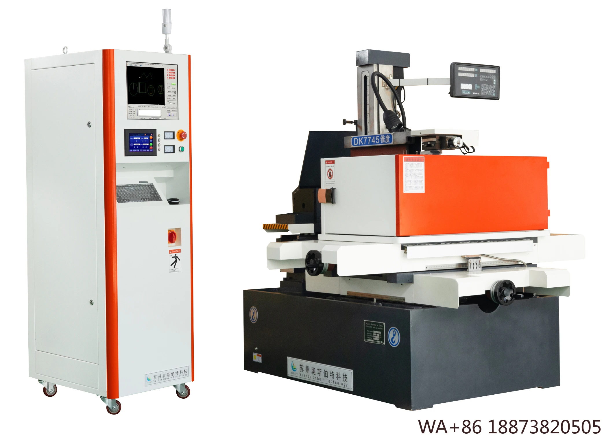 مضخة تحمل PLC آلة قطع الأسلاك EDM ذات القطع الواحد DK7745 DK7735 مع حالة جديدة باستخدام الحاسب الآلي تتميز بمحرك المكونات الأساسية