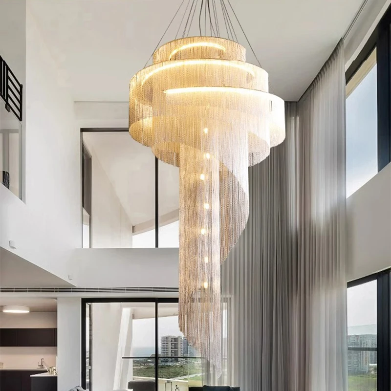 Modern Home Decor Led Lights Pendant Light Lamps Forstaircase Chandeliers For Living Room Hanging Light Indoor Lighting
