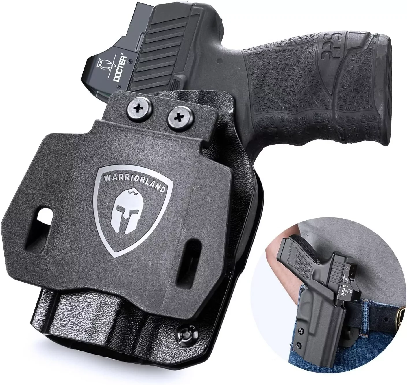 

Only For Walther PPS M2 Pistol,OWB Holster Kydex Made Optics Cut,Mounting sight,Lock Click Sound,Right Hand