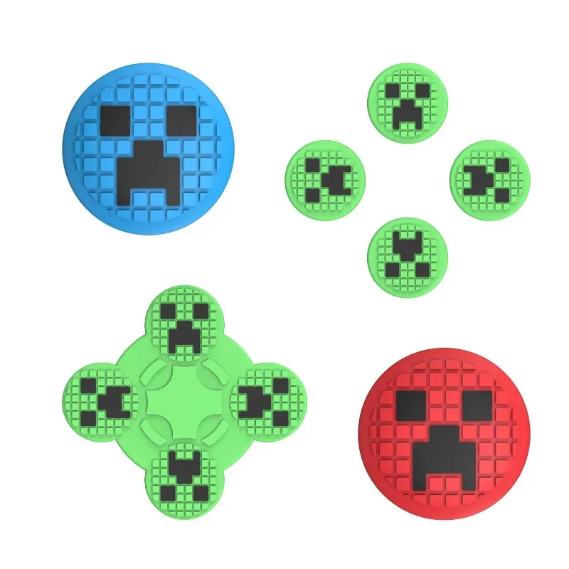 الزاحف Thumbstick غطاء سيليكون Minecrafter حالة الإبهام عصا قبضة للتبديل NS OLED لايت نينتندو اكسسوارات غطاء عصا التحكم