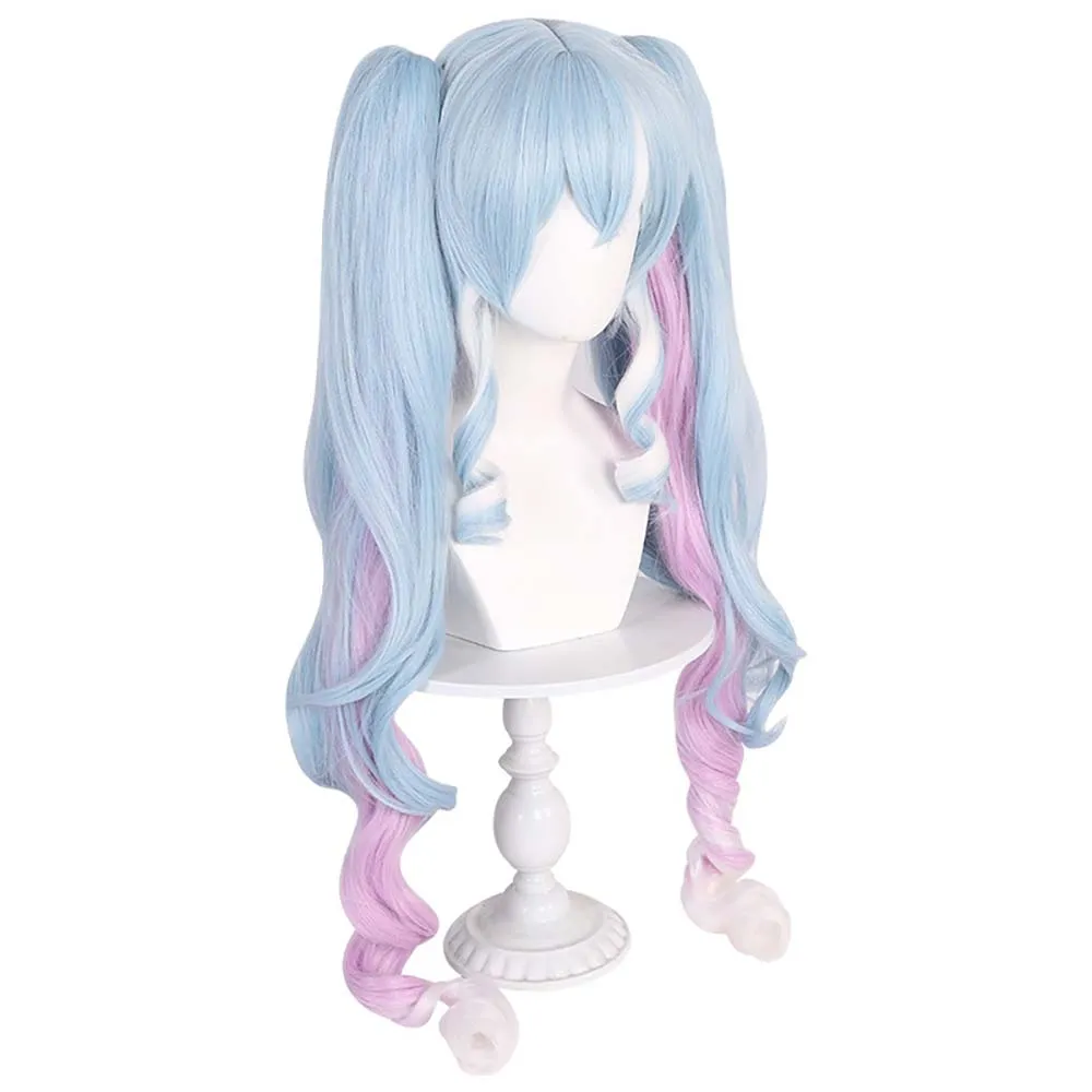 VOCALOID 2023 Snow Miku 90 cm Resistente ao Calor Cabelo Sintético Longo Anime Perucas Cosplay