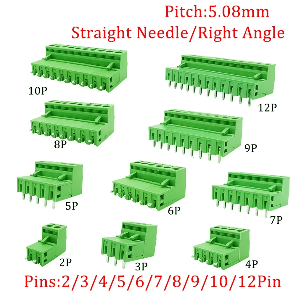 5Pair 15EDG KF2EDG 3.5mm 3.81mm 3.96mm 5.08mm PCB Screw Terminal Block 2-12Pin Male Plug Female Socket Pin Header Wire Connector