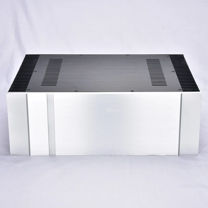 Einfache pass stil panel Aluminium Power Verstärker Chassis AMP Gehäuse DIY Box mit doppel seite kühlkörper 4312