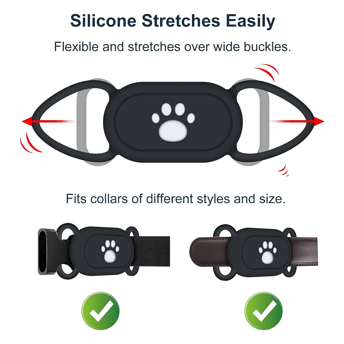 Support de collier de chien, étui en silicone anti-perte étanche, Galaxy Smart Tag 2, colliers pour chiens et chats, 2 paquets