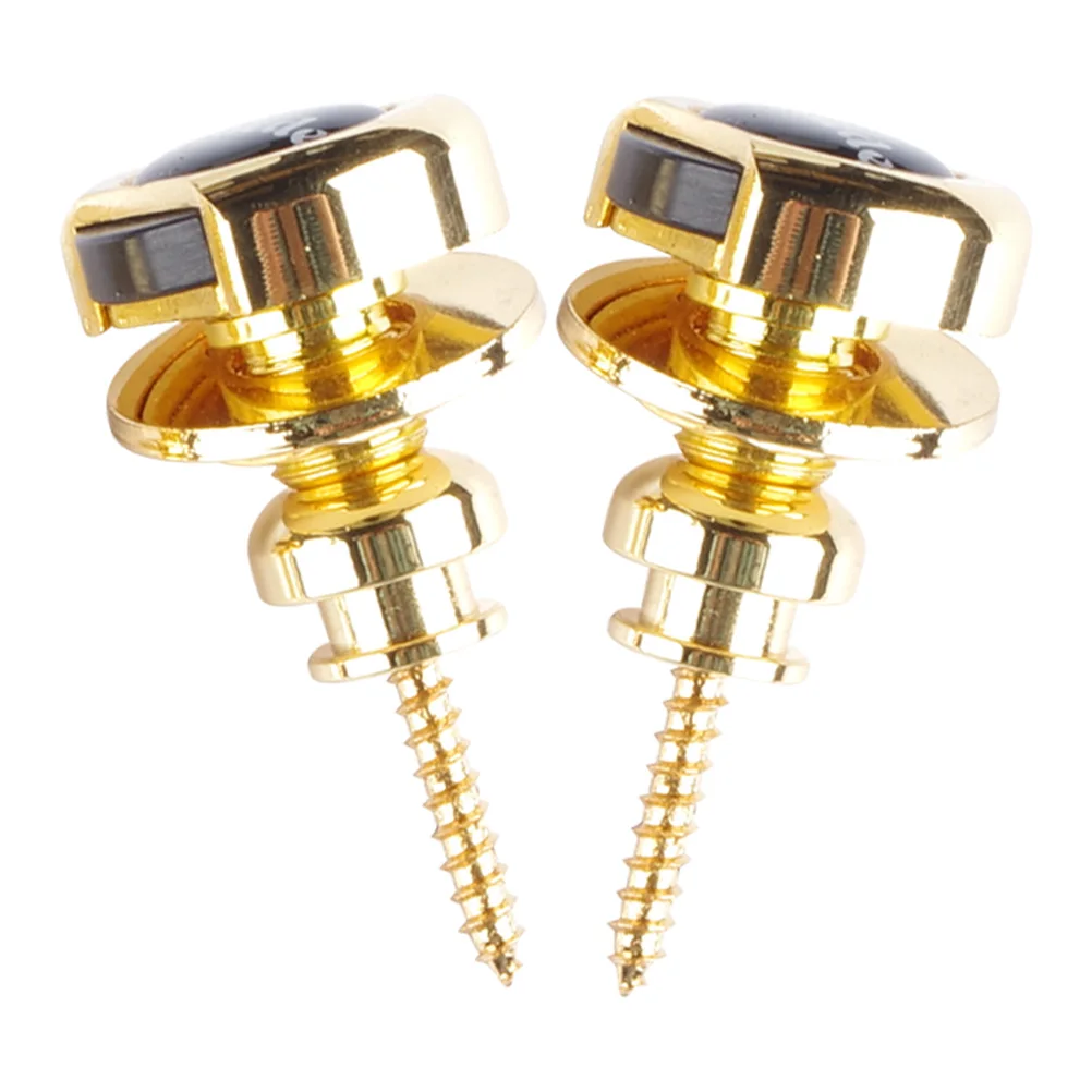 2 pçs fechaduras de guitarra de metal antiderrapante cinta fivelas baixo cinta fechaduras de segurança liga de zinco substituição guitarra fixação bloqueio instrumento