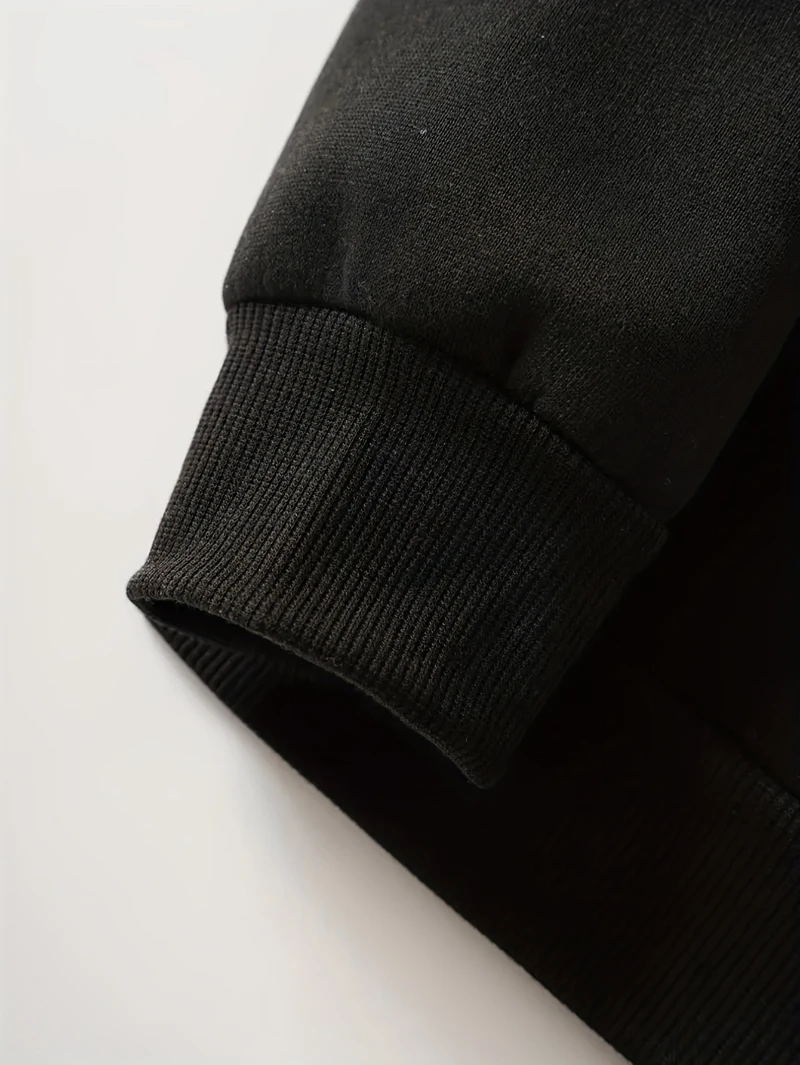 هوديي فضفاض مطبوع عليه ديزني بامبي - هودي كاجوال دافئ للشتاء باللون الأسود، تصميم زهرة الفراشة، رقبة دائرية مريحة