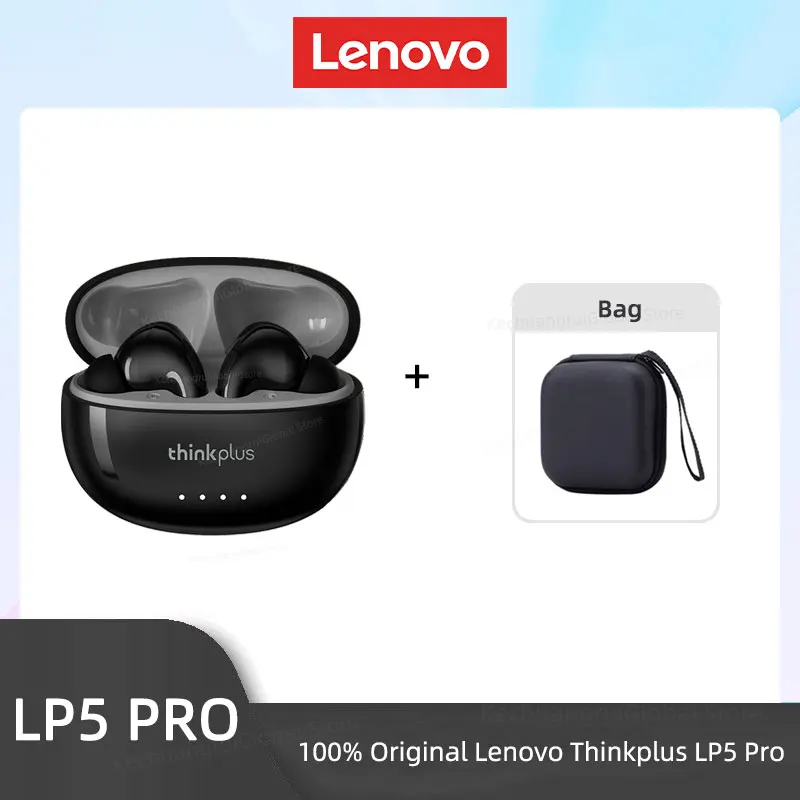 Lenovo LP5 PRO Wireless Bluetooth 5.4 Earphones TWS HiFi Sound Gaming Earbuds LP5Pro Sport headset Long Standby with Mic 2025