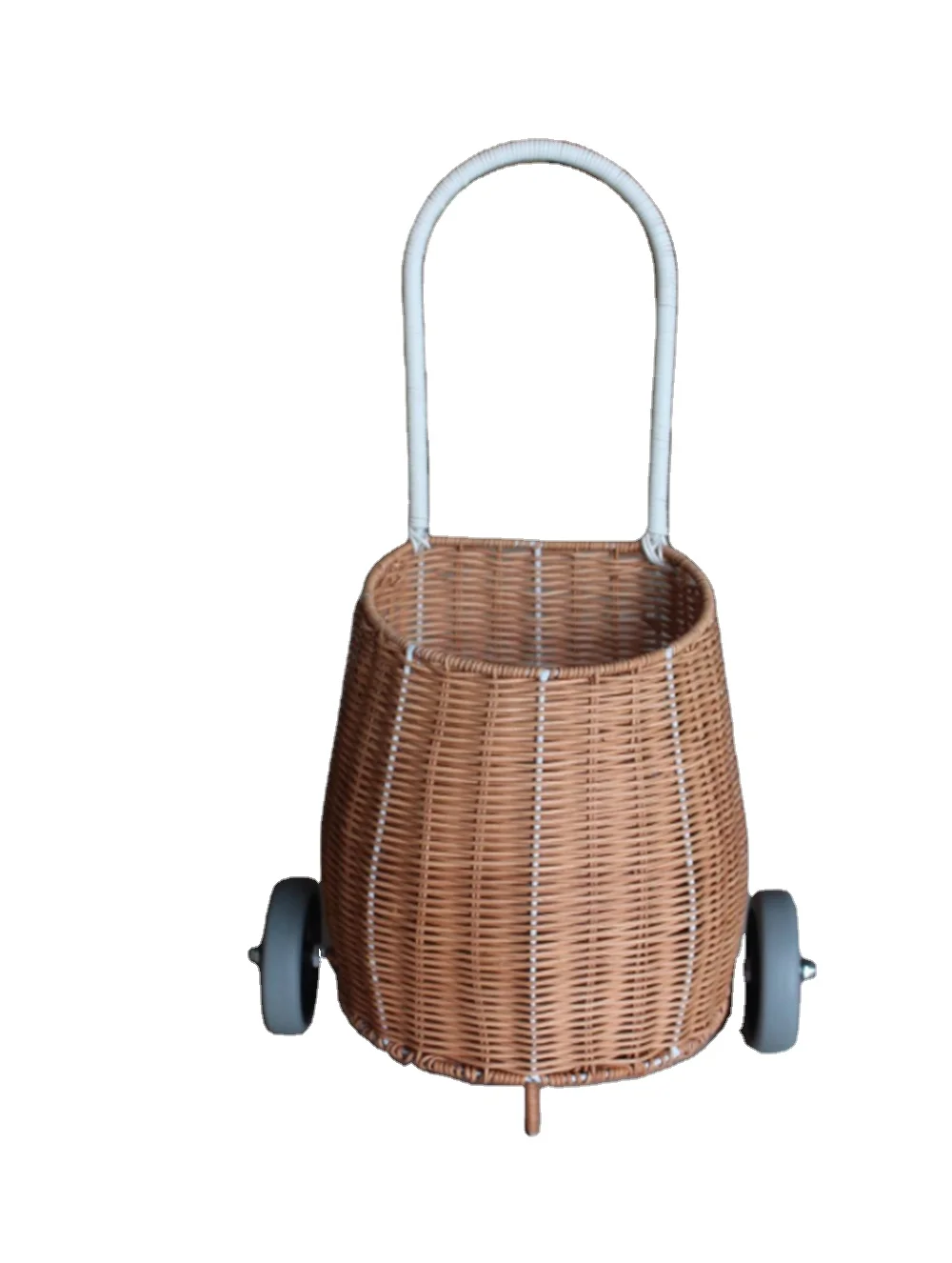 INS New Rattan Storage Basket Kids Shopping Trolleys Shopping Cart