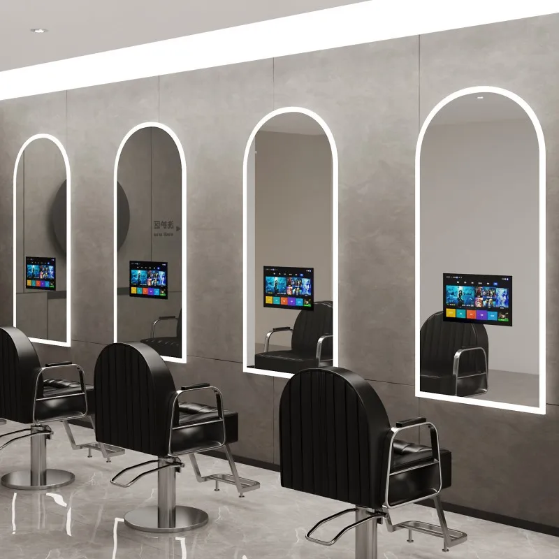 Hot Sale Celebrant LED Light Hair Salon Mirror Floor-mounted Wall-mounted Special For Hairdressing Perm Dyeing Barber Shop Use