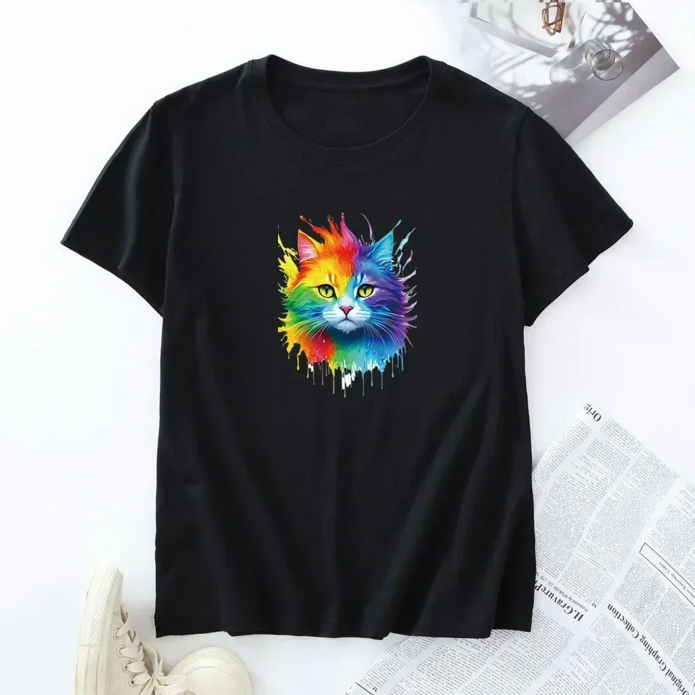 JFUNCY Summer Women's T-shirt Short Sleeve Tees Fashion Cotton Tshirt Female Clothing Oversized Graphic T Shirts Woman Top