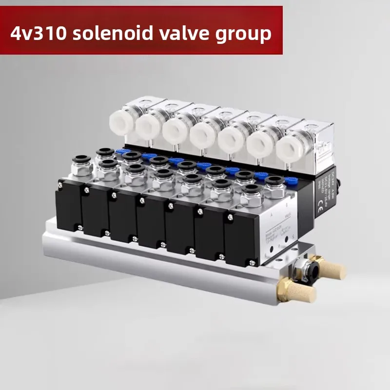 pneumatic-solenoid-valve-multi-option-4v310-10-series-dc12-24v-ac110-220v-with-muffler-fitting-base-manifold-2-3-4-6-7-8-10-way