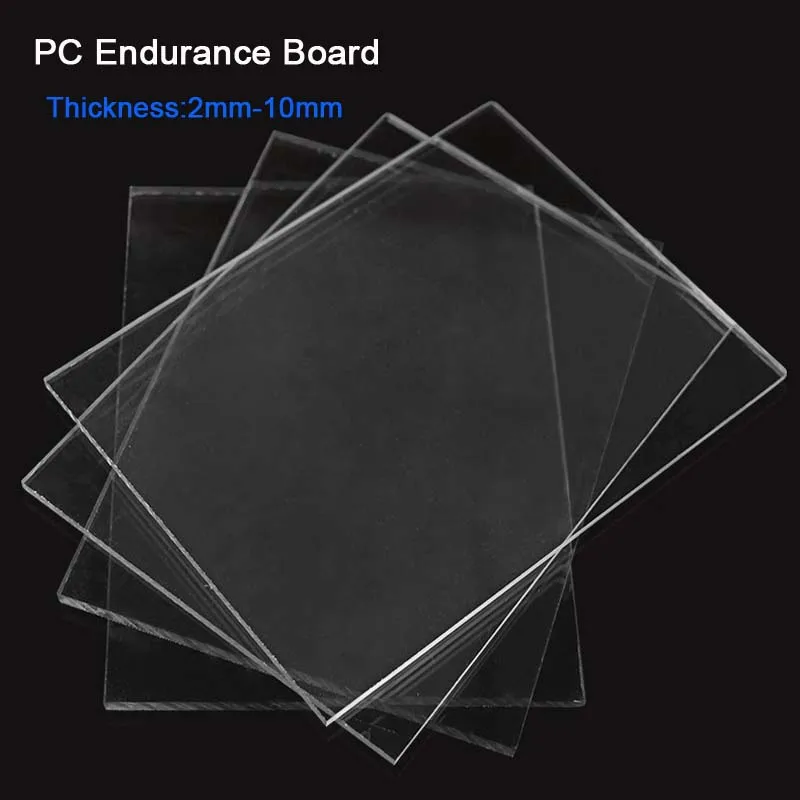 PC Sheets Transparency PC Endurance Board Polycarbonate High Temperature Resistant Plastic Hard Board Baffle Thick 2mm-10mm