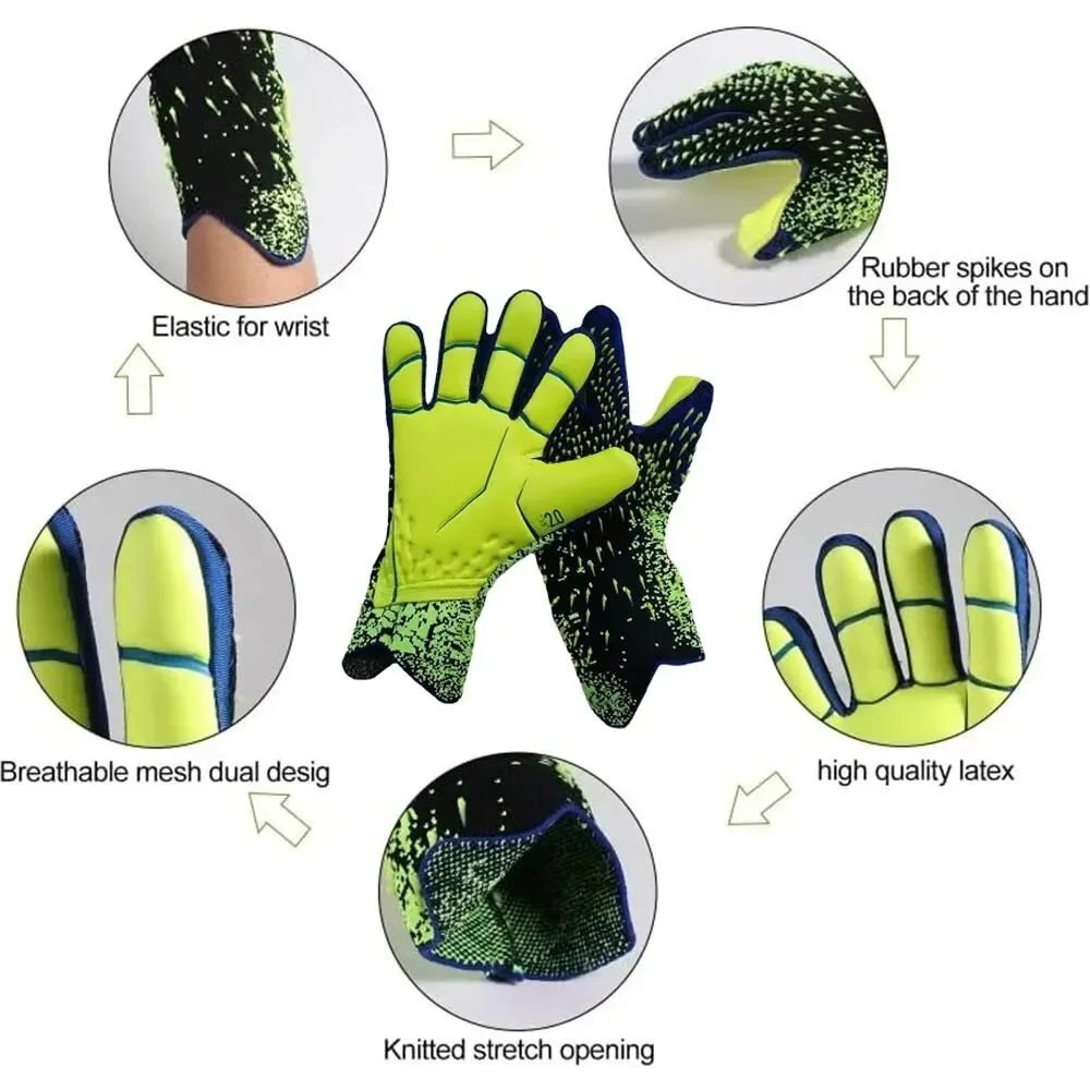 Football Soccer Goalkeeper Gloves Thickened Latex Professional Protection Adults Teenager Goalkeeper Soccer Goalie Gloves