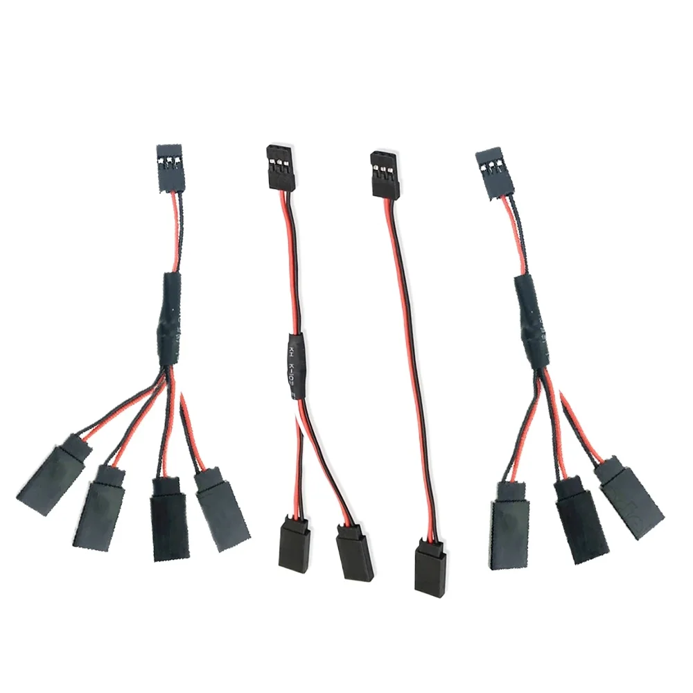 1 peça 15/30/50cm 1to1 1to2/1 a 3/1 a 4 rc servo cabo de extensão futaba 3 pinos jr plug divisores macho para fêmea para modelo rc