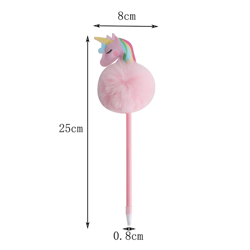 Cartoon Unicorn Furball Neutral Pen Teenage Girl Cute DIY Handbook Writing Pen Student School Festival Reward Gift Stationery