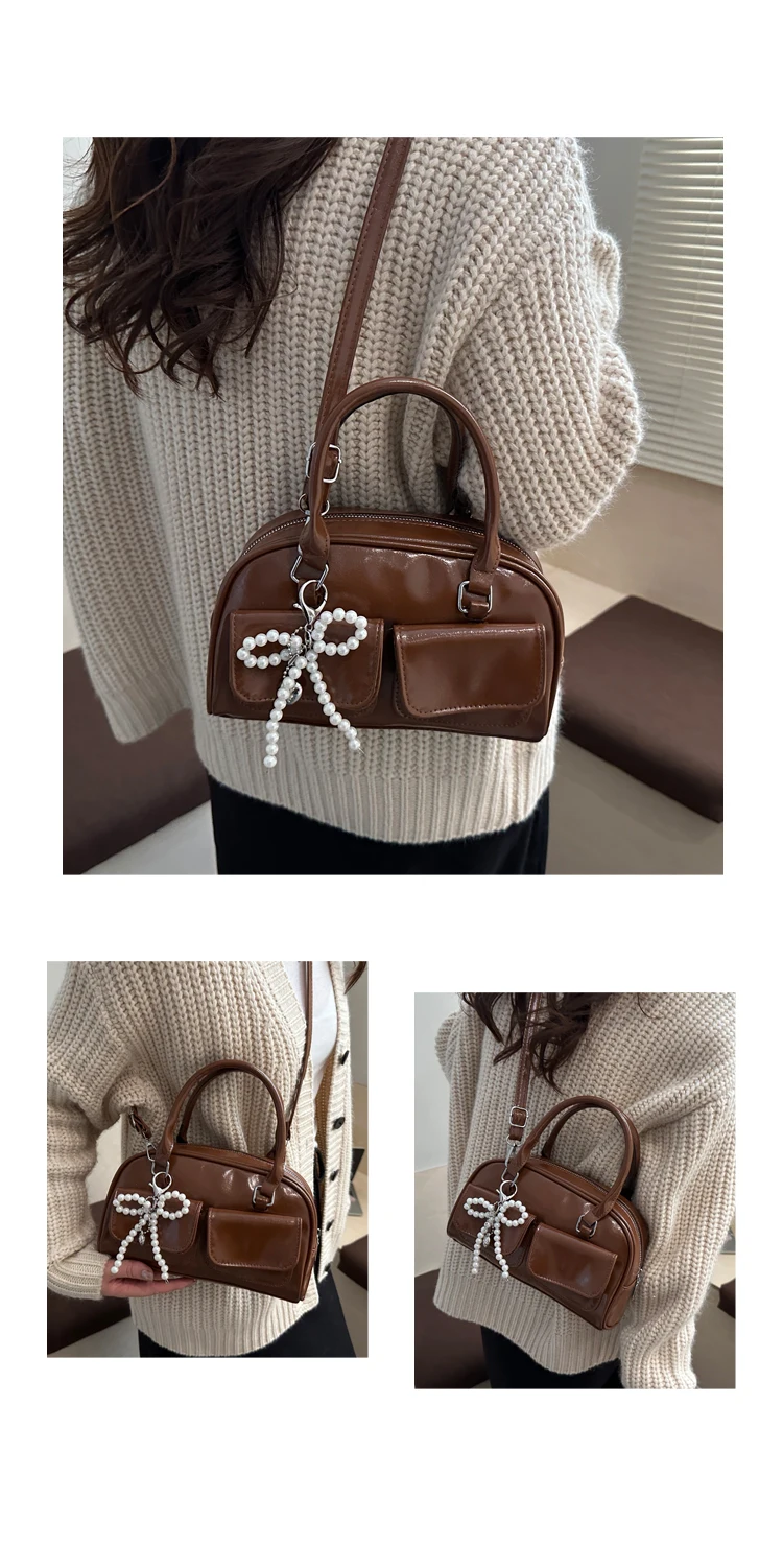 Bolso de Gran Capacidad para Viajes, Nuevo Estilo Invierno 2025, Bolso de Hombro/Axilar, Alto Valor Estético, Bolso Boston/Bo...