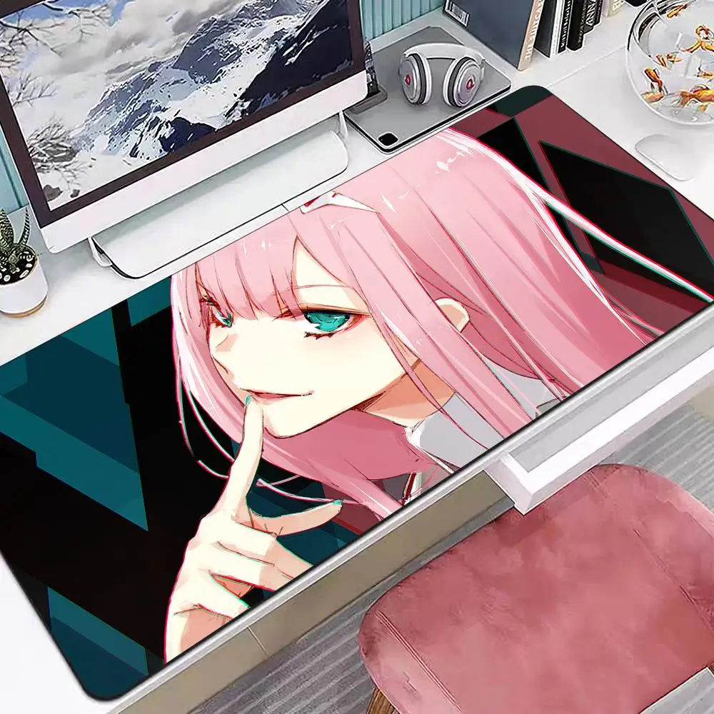 

Коврик для мыши Darling In The Franxx 02, несколько размеров, большой квадратный коврик для компьютерной офисной игры, настольные коврики, резиновые противоскользящие коврики для мыши