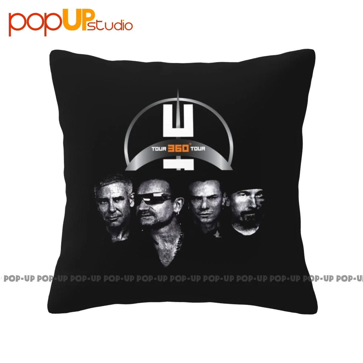 Cozy U2 360 Tour 2009 Bono Rock Pillowcase Throw Pillow Cover Healthy Soft Skin High-Density