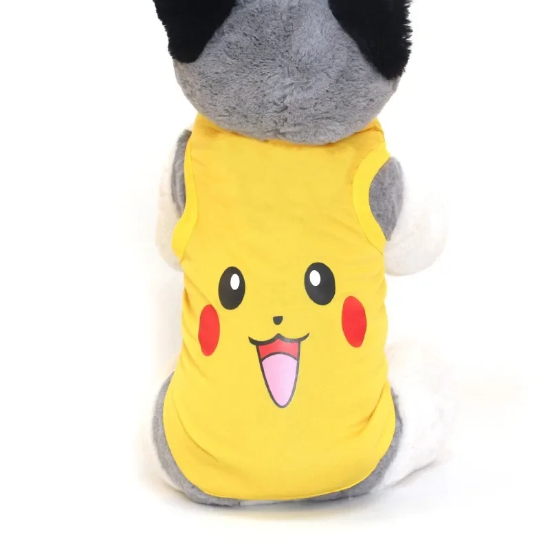 Pokemon Pikachu Pet Dog Clothing Anime Dog Soft Vest Summer Breathable Casual T-shirt Small Pet Supplies Pet Dog Breathable Vest