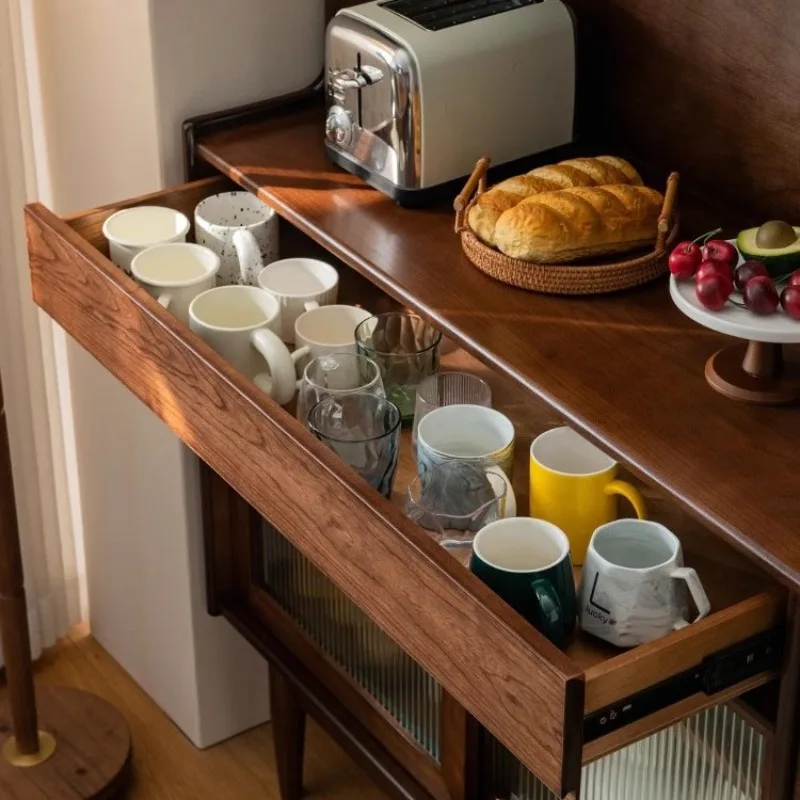 Vintage Colorful Dinning Side Cabinet Multi-functional Coffee Living Room Cabinet Small Apartment Home Furniture Schrank XY40GZ