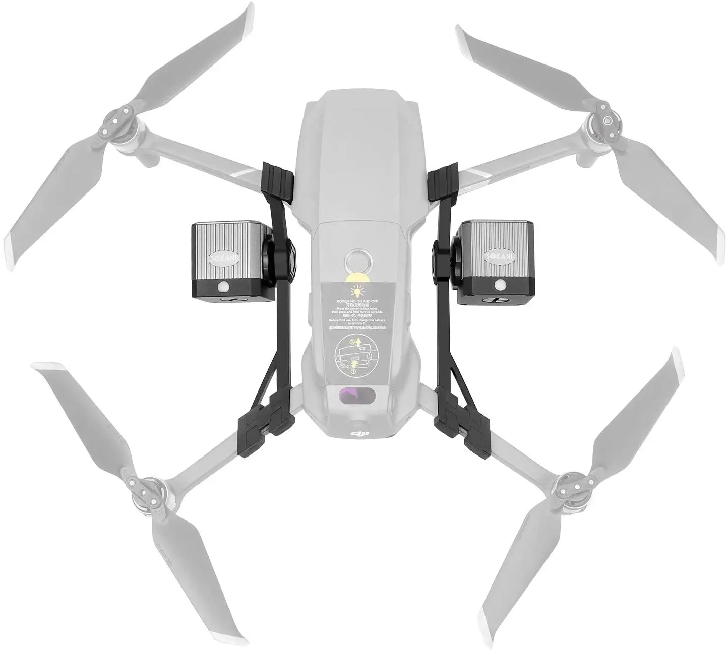 Kit de Iluminação Sokani para Mavic 2 Pro e Mavic 2 Zoom, Kit Suporte, Acessório Drone