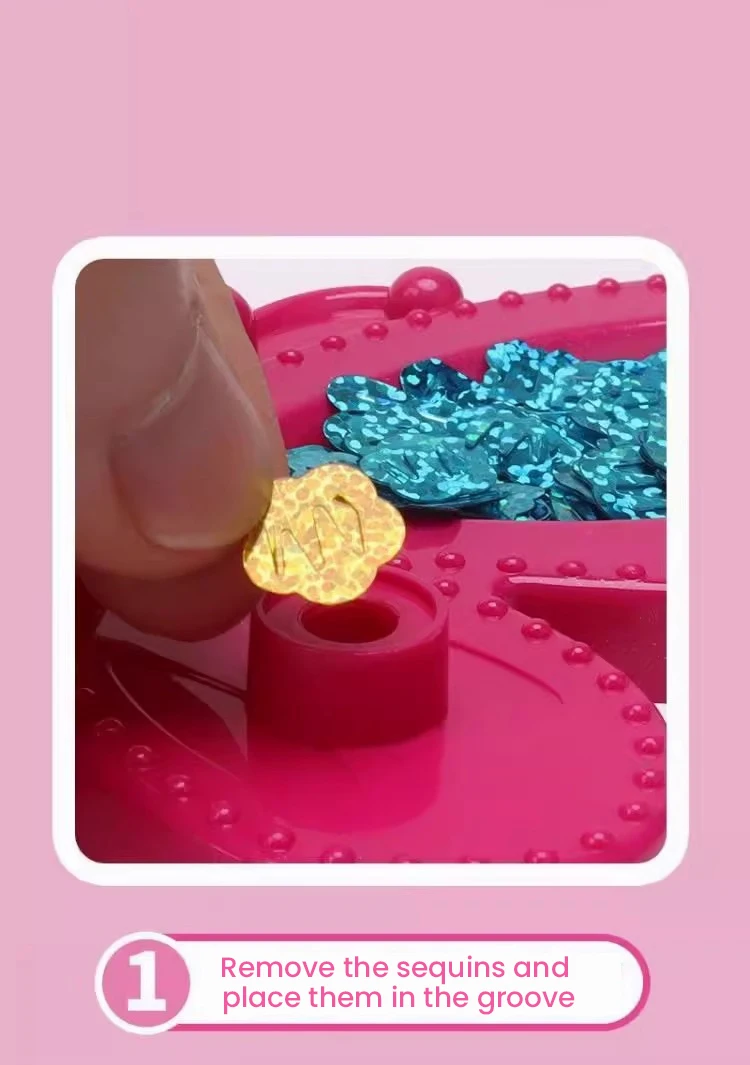 مجموعة أدوات ختم جوهرة الشعر مجوهرات الشعر اللامعة للفتيات ألعاب تصفيف الشعر مع الماس اللامع القابل لإعادة الاستخدام لعبة التظاهر هدية اللعب #5