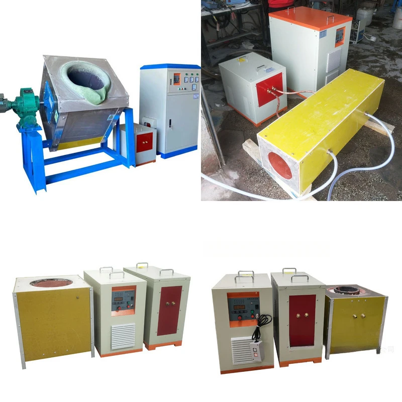 2000 Degrees Electric Automatic Gold Melting Induction Furnace Induction Coil Medium Frequency Inverted Melting Furnace