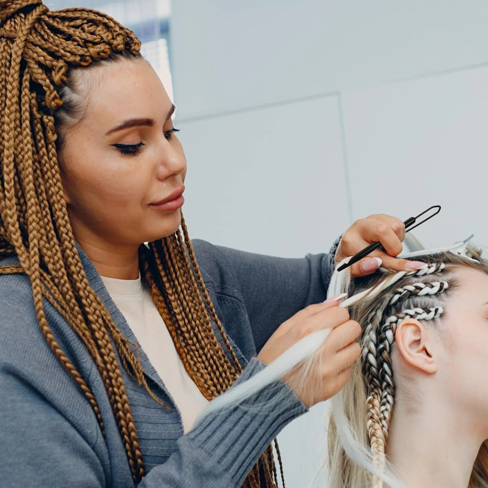 

Hair Braiding Tool Plastic Durable Smooth Crochet Hook Easy Use for Dreadlocks Hair Weaving Accessory Dreadlocks Crochet