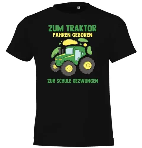 Youth Designz zum Traktor Fahren Geboren Kinder T-Shirt Print Logo Dorf Landwirt