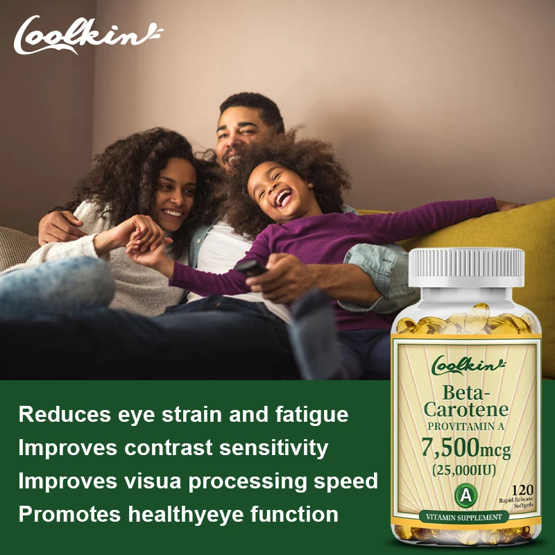 Carotene Capsules 7500mcg - Support Skin and Eye Health, Protect Vision