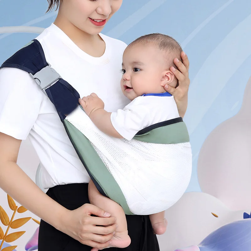 Baby Carrier Sling Wrap Adjustable Front Facing Babies Holder Carrier Mesh Breathable Toddler Half Warp Hip Carrier Baby Stuffs