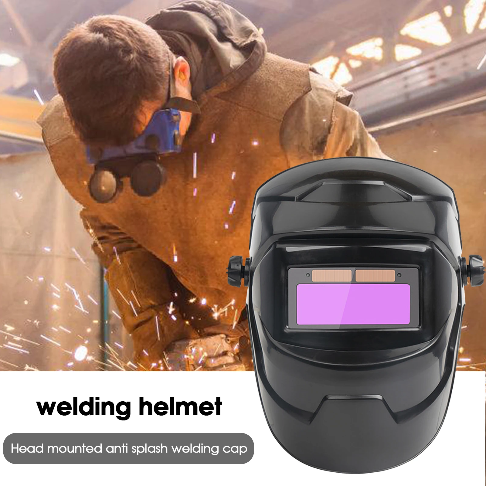 

Electric Welding Protective Mask Automatic Light Change Full Face Protection Welding Headwear Mask Clear Vision & Light Change