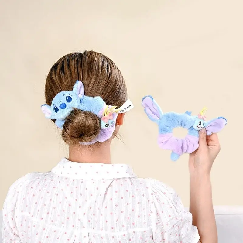 

Disney Stitch мультфильм милая плюшевая игрушка резинка для волос креативный Kawaii аксессуар для волос для девочек декоративная повязка для волос ювелирные изделия подарок оптом