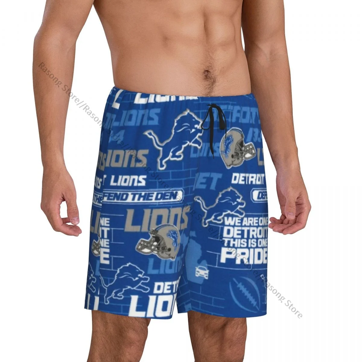 Casual sleep bottoms Dragonfly MasksCo Detroit Lions Scrunchie pantaloncini da uomo sleepwear pigiama maschile