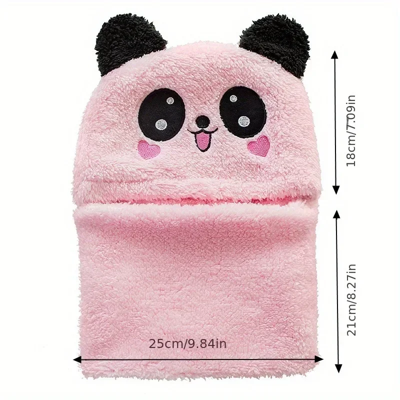 قبعة شتوية للأطفال قبعة دافئة مبطنة بالصوف مع آذان الدب للأولاد والبنات غطاء أذن مريح للموسم البارد