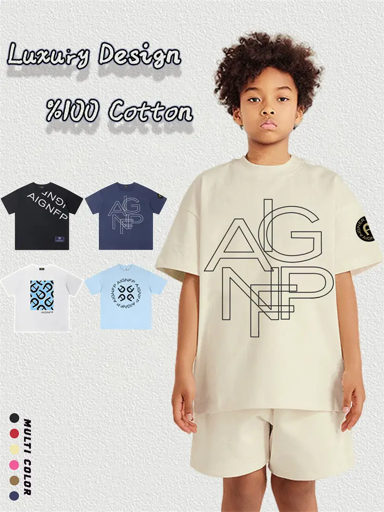 

Summer Boys T-shirt Cotton Kids Clothes 2025 New Fashion Short sleeve Streetwear Letter Print Tops Tees Child Boy Half sleeve