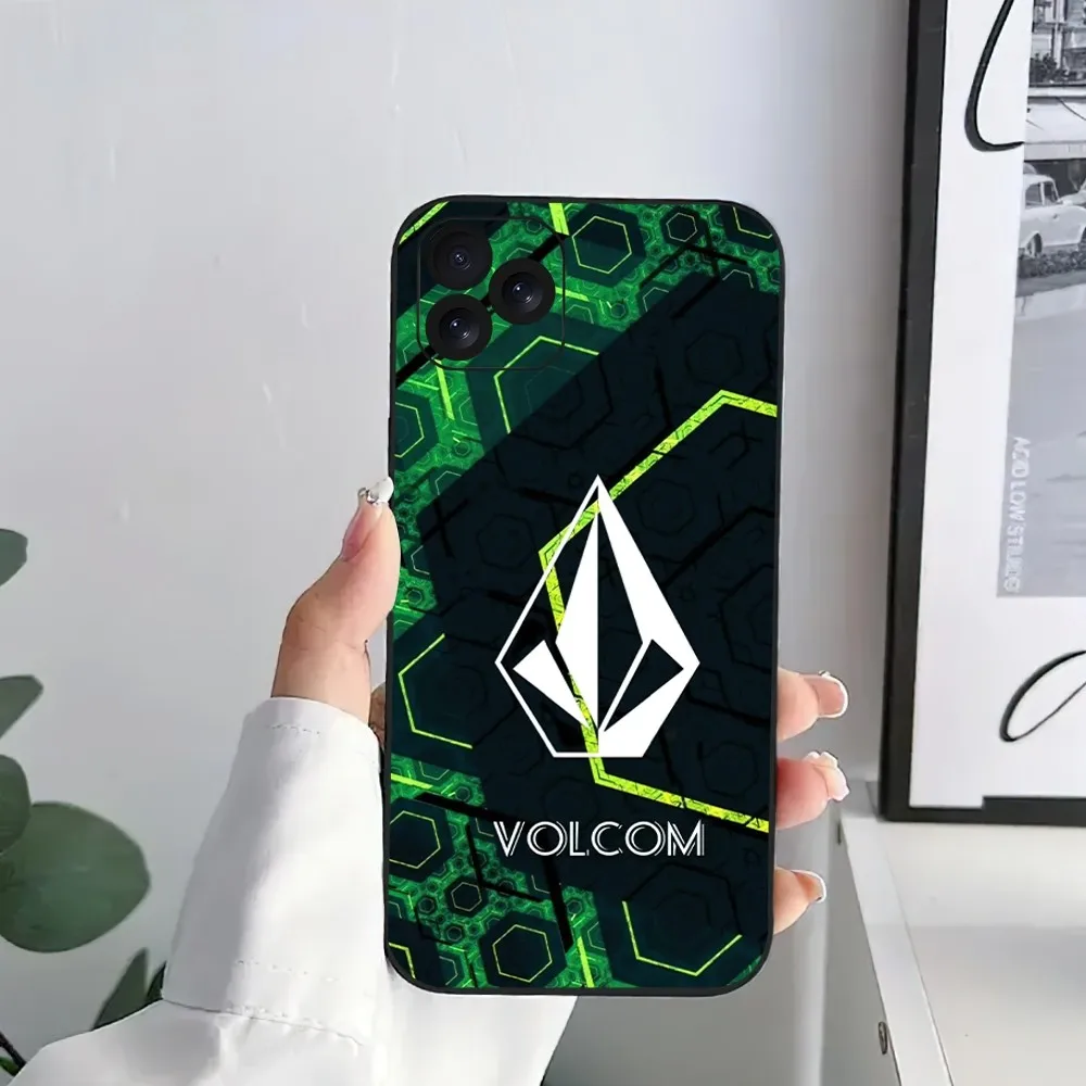 Fashion V-Volcom Logo Phone Case For iPhone 15 14 13 12 11 8 Mini Xr Xs X Xsmax Pro Max Plus Shell