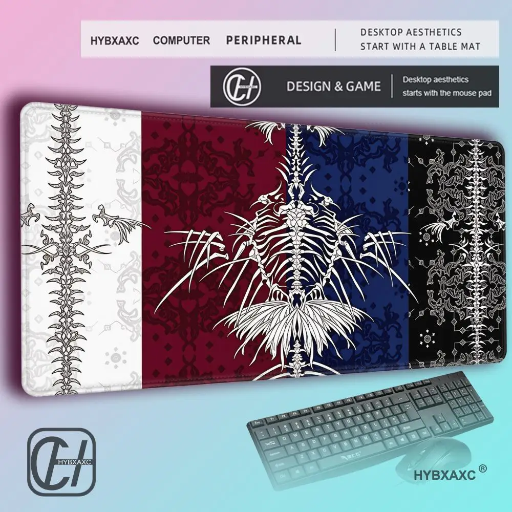 HYBXAXC Mysterious Ghost Gothic Gaming MousePad Black Anti Slip Rubber Desktop Accessories MouseMat Rug Desk Organizer Playmat