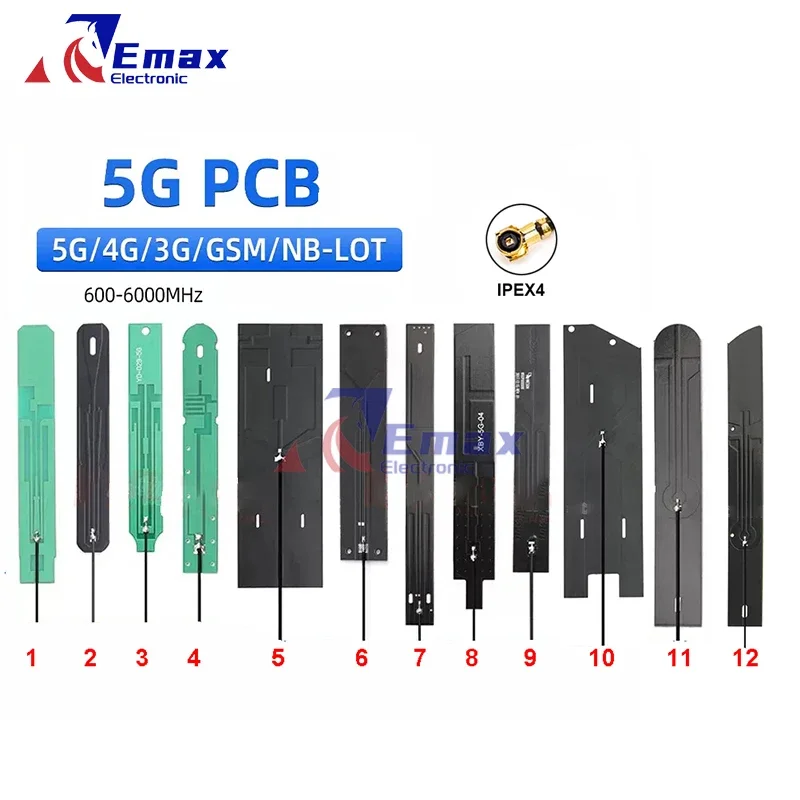 

2 шт. 5G/4G/3G/2G/GSM/NB-IOT MHF4 разъем длиной 12 см полнодиапазонная антенна для печатной платы всенаправленная встроенная патч-антенна с высоким коэффициентом усиления