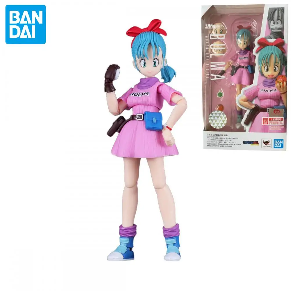 Genuine Official Original Bandai S.h.figuarts Dragon Ball Bulma Action Figure Anime Genuine Collectible Boxed Model Dollstoy